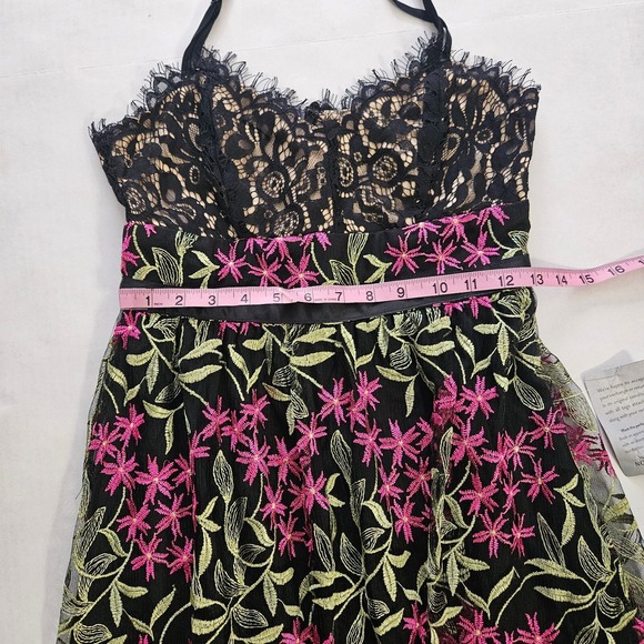 Lulus Divine Delight Floral Embroidered Maxi Dress In Black Multi Size Small - Picture 9 of 11
